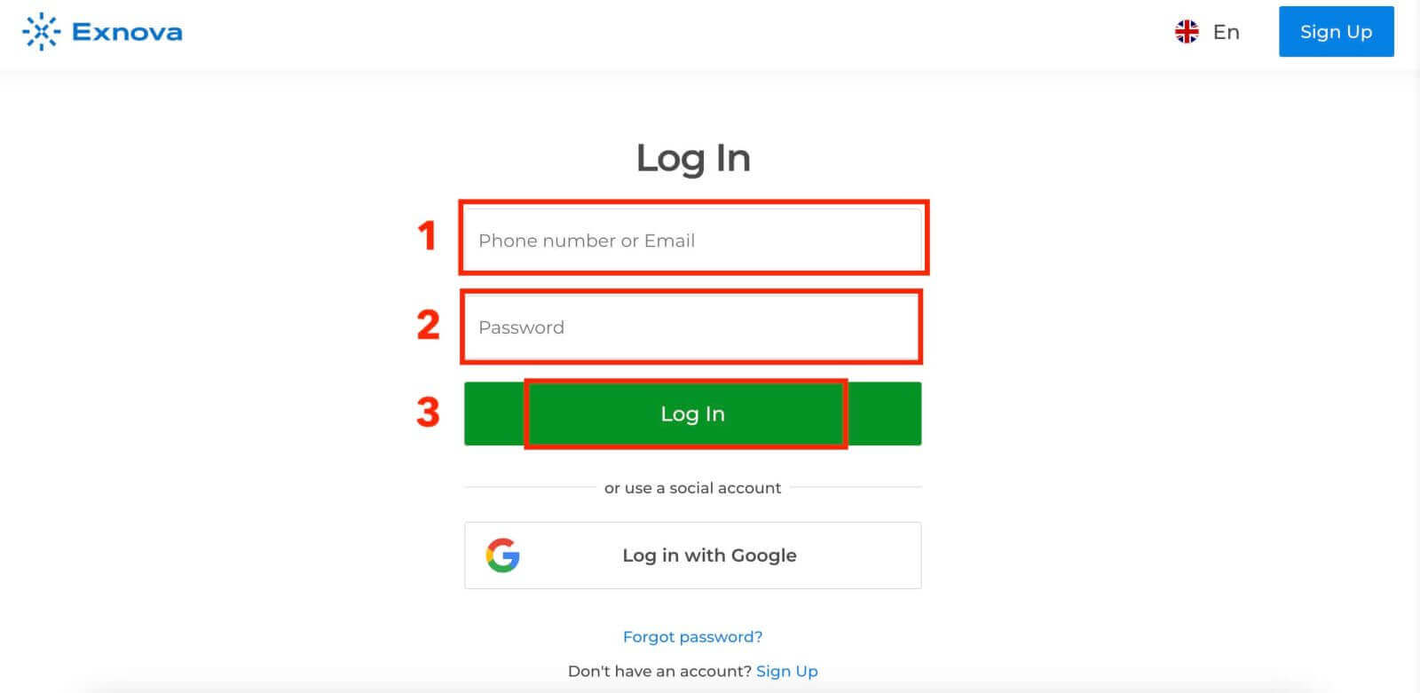Login e retirada do Exnova: etapas e tempos de processamento Login e retirada do Exnova: etapas e tempos de processamento